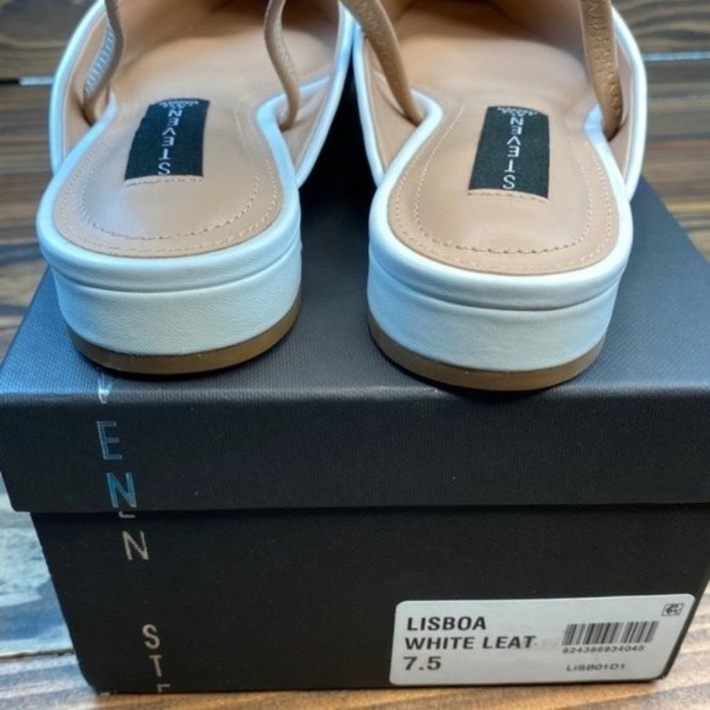 White Steve Madden 7.5 Lusta Slingback Pump Shoes - Picture 8 of 8
